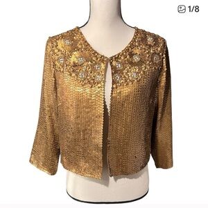 Gold JMD New York Sequin Embellished Jacket